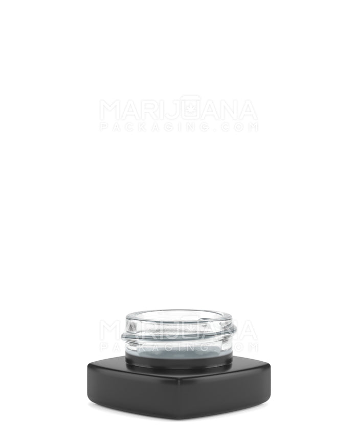 Matte Black Glass Pillow Concentrate Jar w/ White Interior | 32mm - 5mL | Sample Image