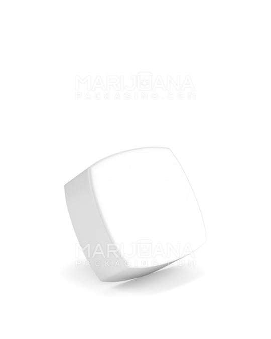 Child Resistant Push Down & Turn Plastic Pillow Caps w/ Teflon Liner | 32mm - Matte White | Sample