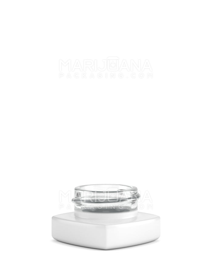 Matte White Glass Pillow Concentrate Jar w/ White Interior | 32mm - 5mL | Sample Image