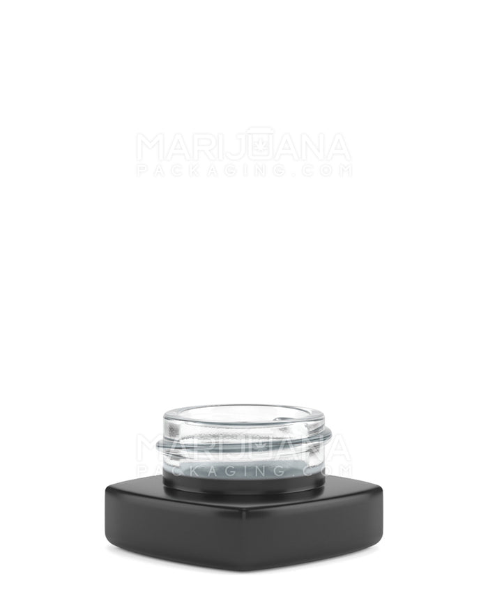 Matte Black Glass Pillow Concentrate Jar w/ White Interior | 38mm - 9mL | Sample Image