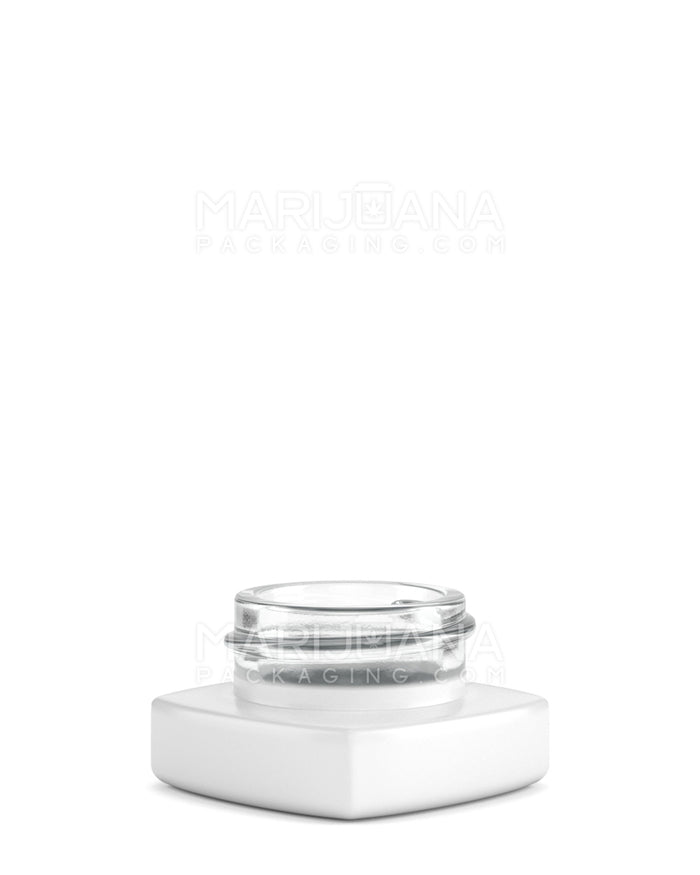 Matte White Glass Pillow Concentrate Jar | 38mm - 9mL | Sample Image