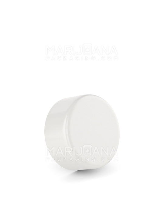 Child Resistant Smooth Flat Push Down & Turn Plastic Caps w/ Foam Liner | 29mm - Glossy White | Sample - 1