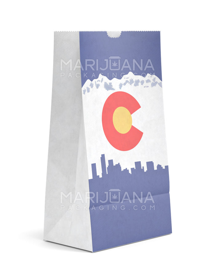 Colorado Compliant Marijuana Bags | Large - Kraft | Sample Image