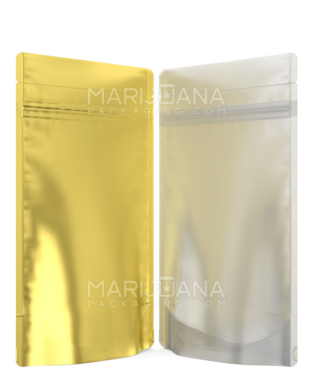 Tamper Evident | Matte Gold Vista Mylar Bag | 5in x 8.1in - 14g - 1000 Count - 2