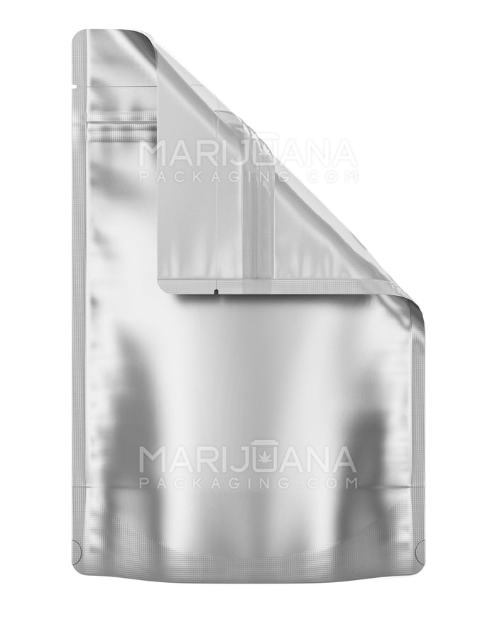 Tamper Evident Matte Silver Vista Mylar Bags | 6in x 9.3in - 28g | Sample Image