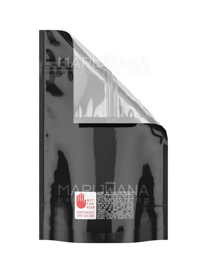 Tamper Evident Black Vista Mylar Bag for WA State | 5in x 8.14in - 14g | Sample Image