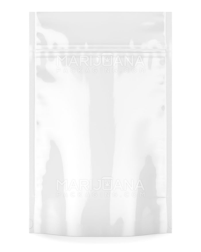 Tamper Evident | Glossy White Mylar Bag | 6in x 9.3in - 28g | Sample Image