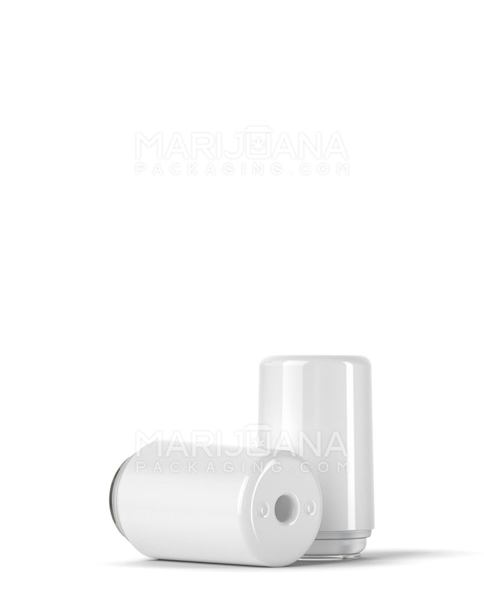 RAE Round Vape Mouthpiece for Hand Press Plastic Cartridges | White Plastic - Hand Press | Sample Image