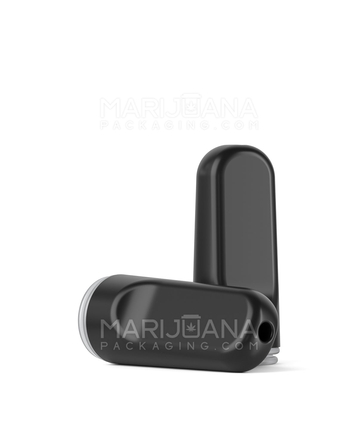 AVD | Flat Vape Mouthpiece for Glass Cartridges | Black Ceramic - Screw On - 600 Count - 1