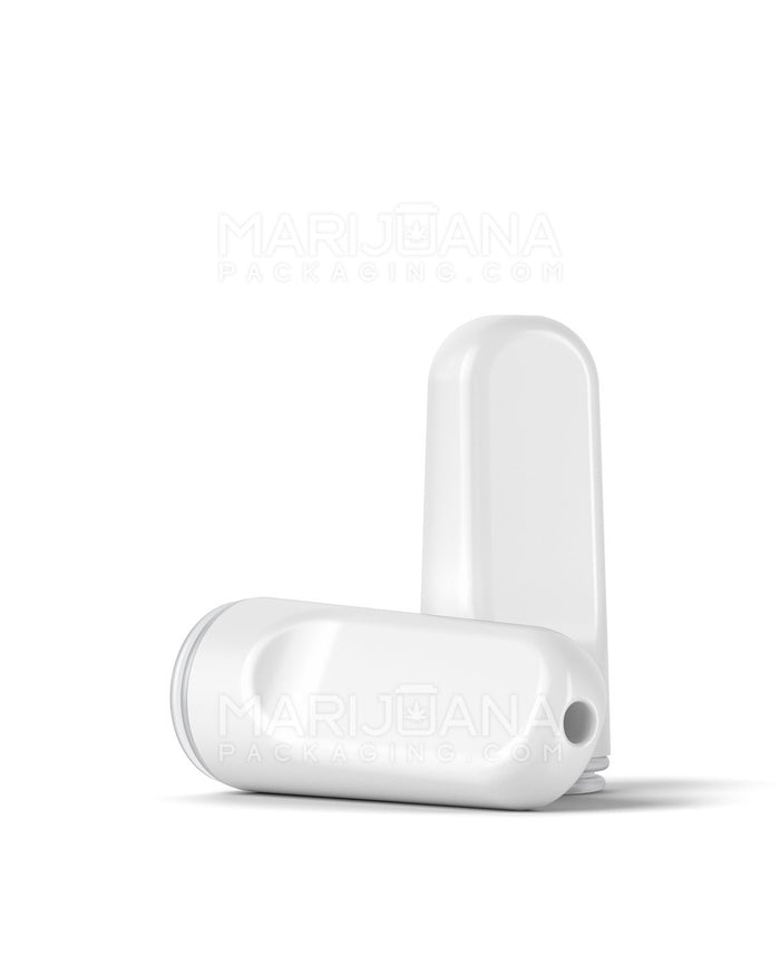 AVD | Flat Vape Mouthpiece for GoodCarts Glass Cartridges | White Ceramic - Screw On - 600 Count Image