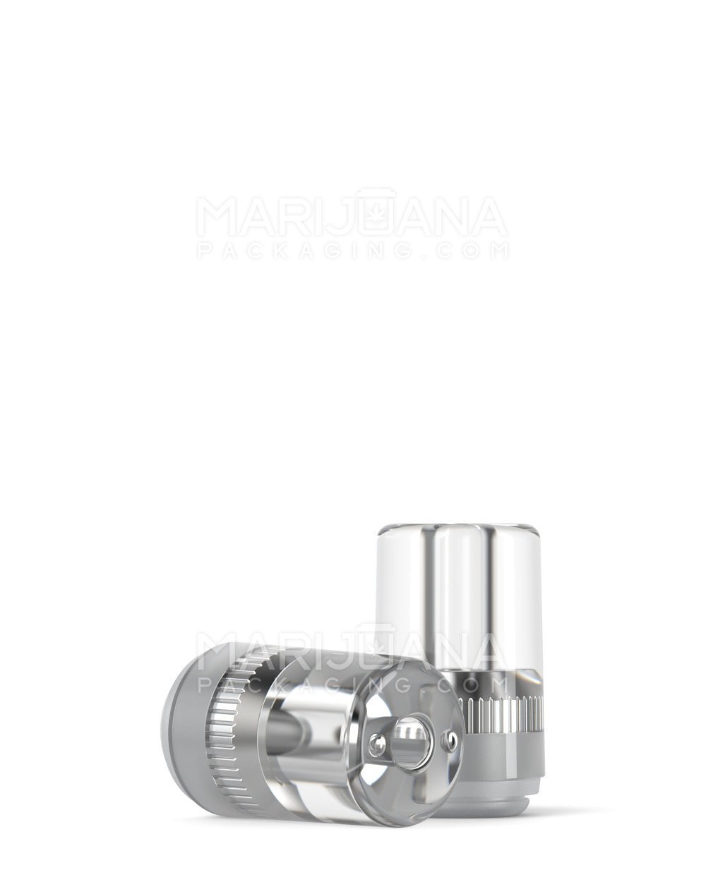 RAE | Round Vape Mouthpiece for Screw On Plastic Cartridges | Clear Plastic - Screw On - 100 Count - 1