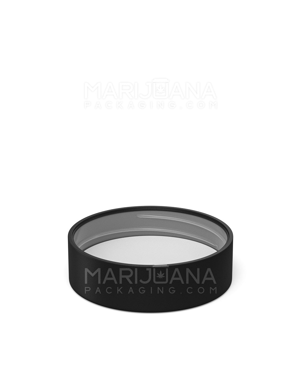 Child Resistant Smooth Push Down & Turn Plastic Caps w/ Foam Liner | 53mm - Matte Black | Sample - 4