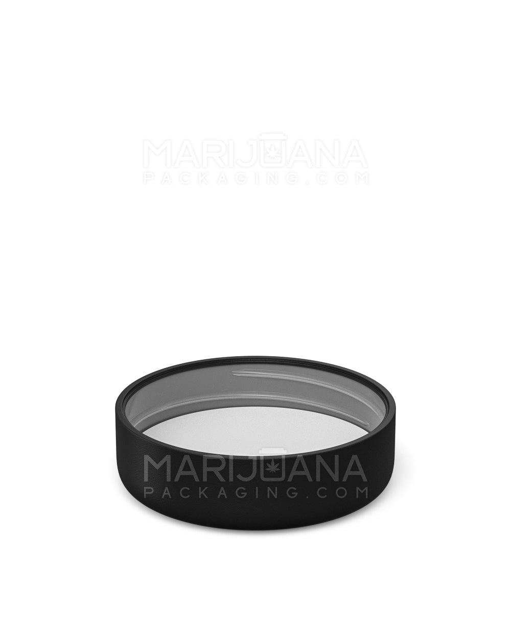 Child Resistant Dome Push Down & Turn Plastic Caps w/ Foam Liner | 53mm - Matte Black | Sample - 4