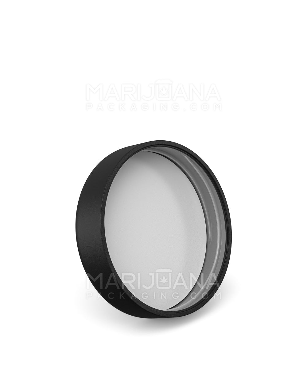 Child Resistant Dome Push Down & Turn Plastic Caps w/ Foam Liner | 53mm - Matte Black | Sample - 2