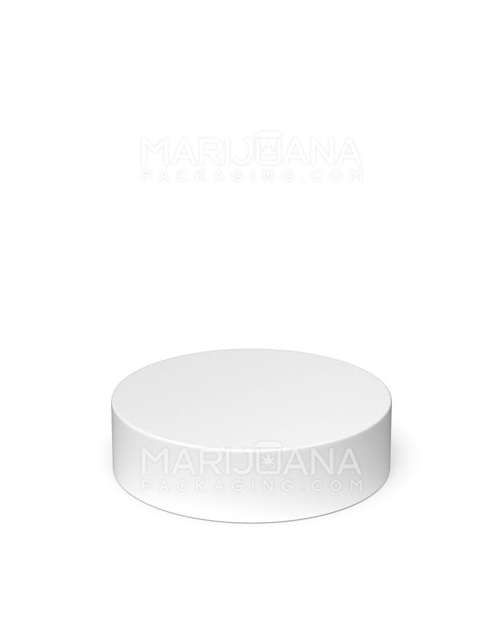 Child Resistant Smooth Push Down & Turn Plastic Caps w/ Foam Liner | 53mm - Matte White | Sample - 3