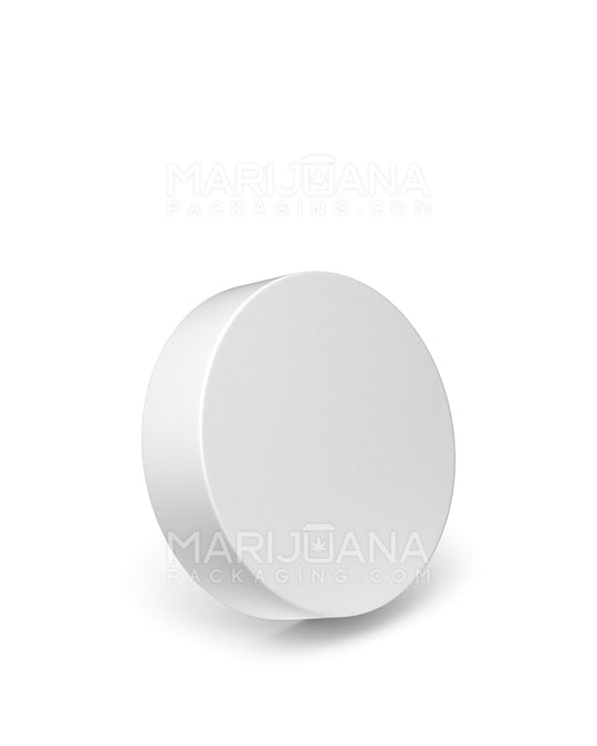 Child Resistant Smooth Push Down & Turn Plastic Caps w/ Foam Liner | 53mm - Matte White | Sample - 1