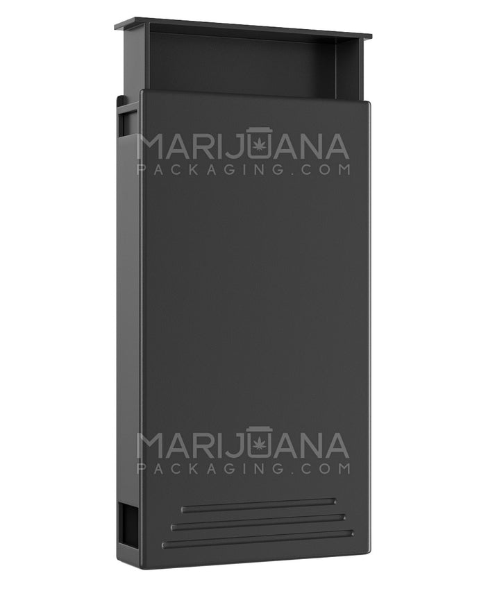 Child Resistant Press 'N Pull Pre-Roll Joint Case | 115mm x 62mm - Black Plastic | Sample Image