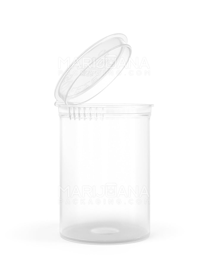 Child Resistant & Sustainable 100% Biodegradable Clear Pop Top Bottles | 30dr - 7g | Sample Image