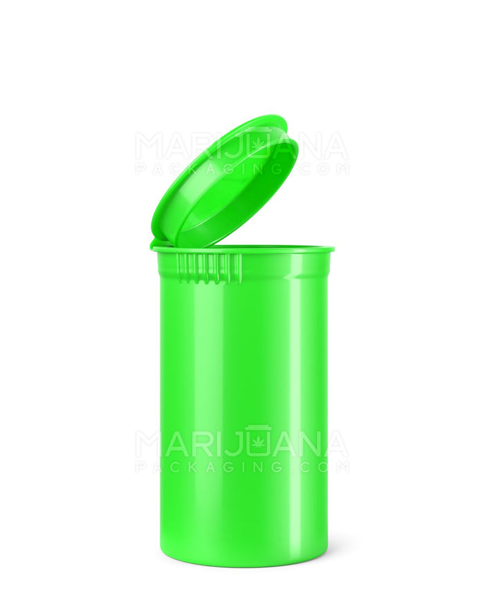 Child Resistant Opaque Lime Pop Top Bottles | 19dr - 3.5g | Sample Image