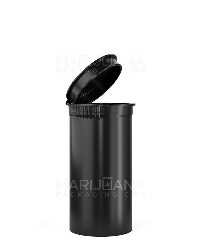 Child Resistant & Sustainable 100% Biodegradable Opaque Black Pop Top Bottles | 13dr - 2g | Sample Image