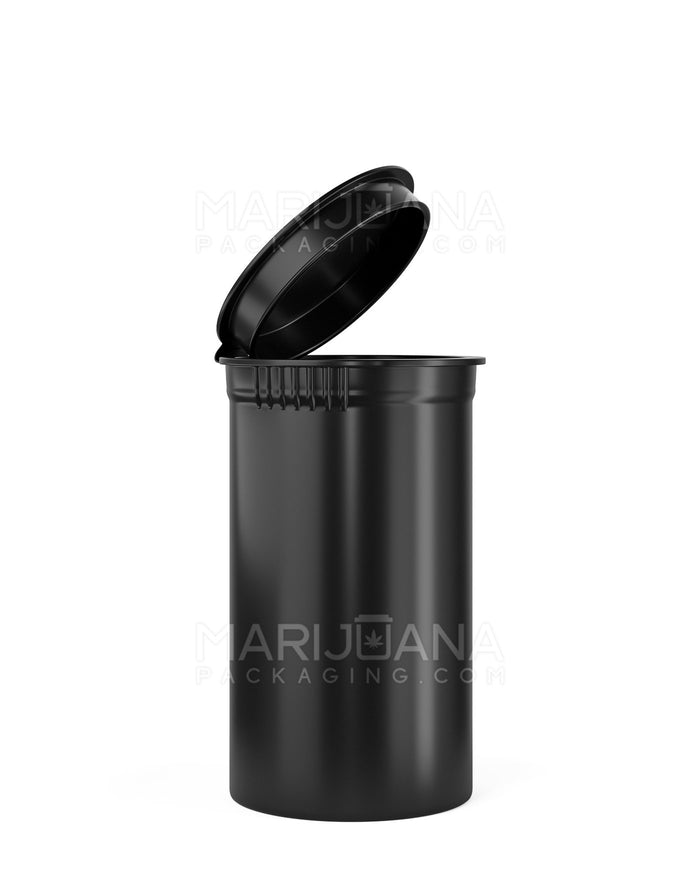 Child Resistant & Sustainable 100% Biodegradable Opaque Black Pop Top Bottles | 19dr - 3.5g | Sample Image