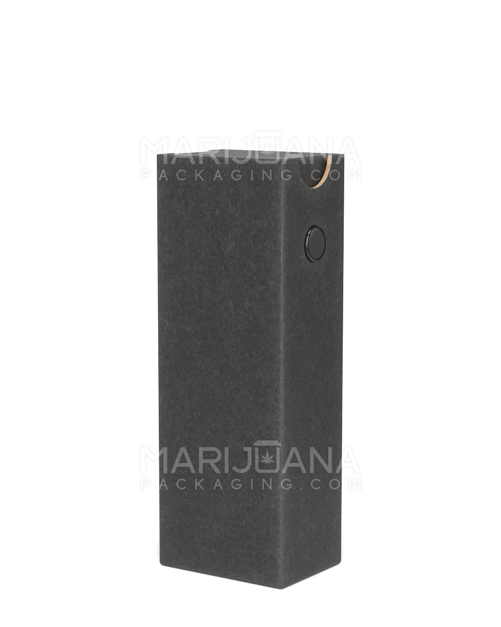 Child Resistant & Sustainable | 100% Recyclable Cardboard Vape Cartridge Box w/ Button & Foam Insert | 100mm - Black  - 4