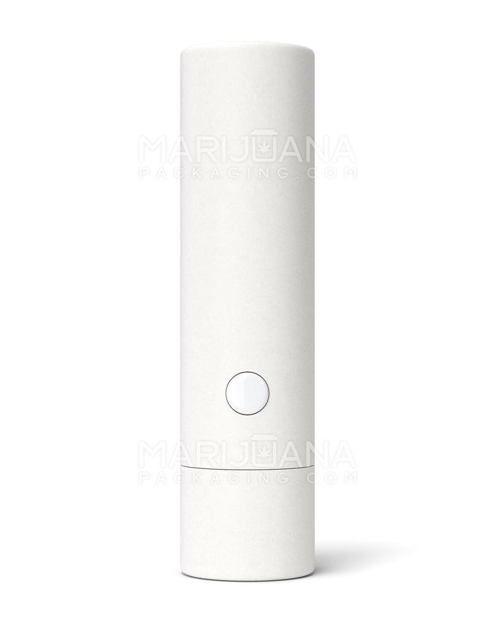 Child Resistant & Sustainable 100% Recyclable Cardboard Vape Cartridge Tube w/ Press Button | 95mm - White | Sample Image