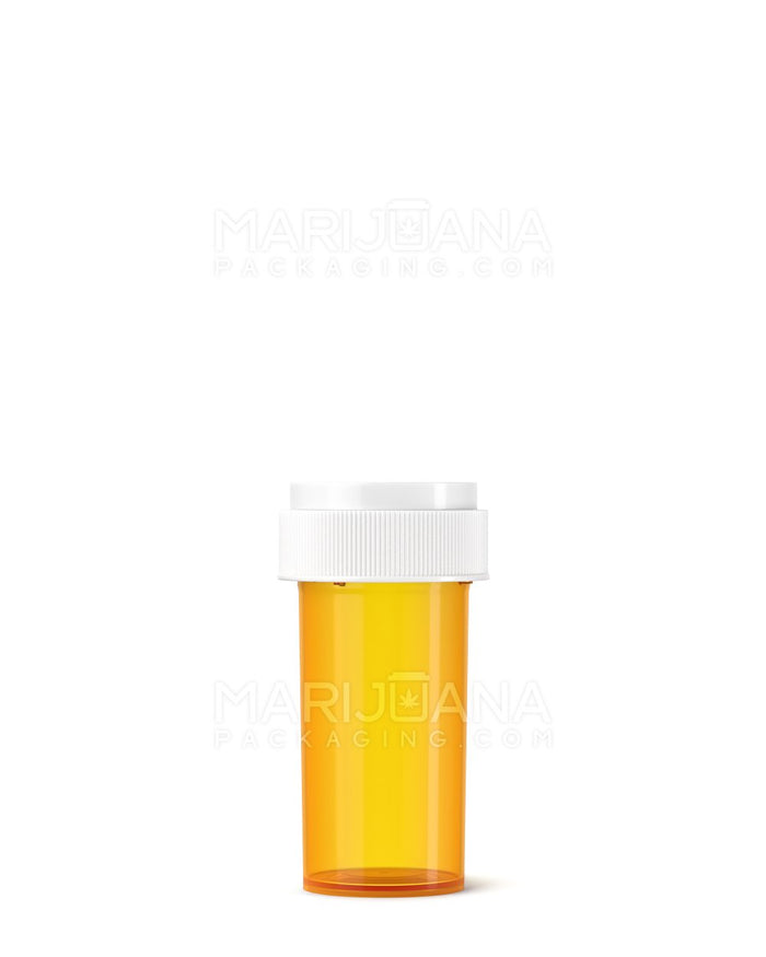 Child Resistant Amber Reversible Cap Vials | 13dr - 2g | Sample Image