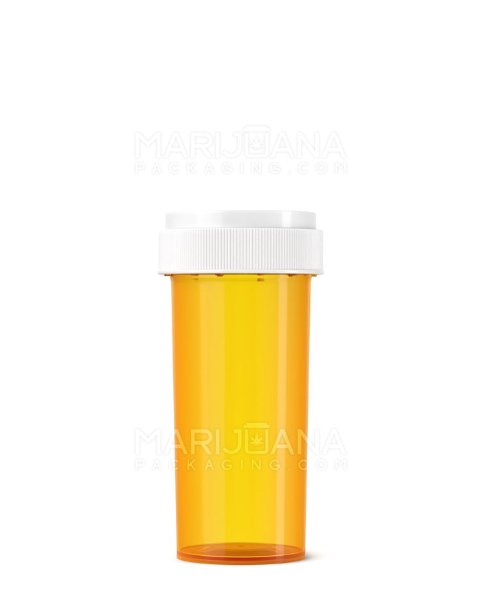 Child Resistant Amber Reversible Cap Vials | 30dr - 7g | Sample Image