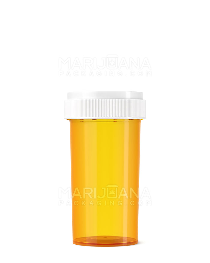 Child Resistant Amber Reversible Cap Vials | 40dr - 10g | Sample Image