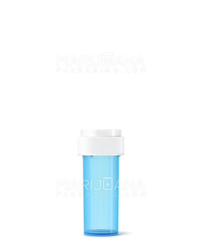 Child Resistant Blue Reversible Cap Vials | 8dr - 1g | Sample Image