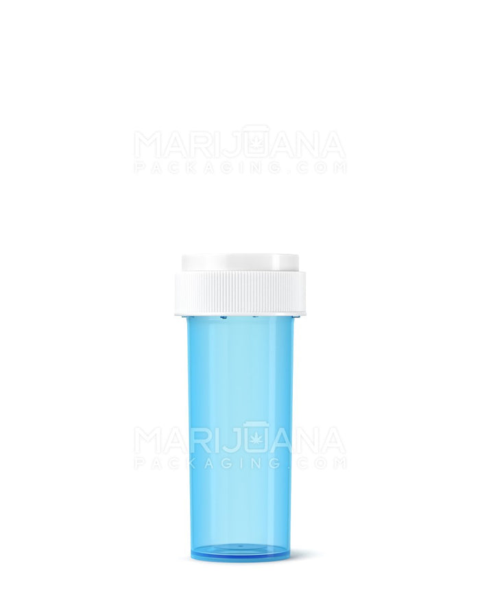 Child Resistant Blue Reversible Cap Vials | 16dr - 3g | Sample Image