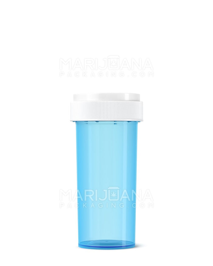 Child Resistant Blue Reversible Cap Vials | 30dr - 7g | Sample Image