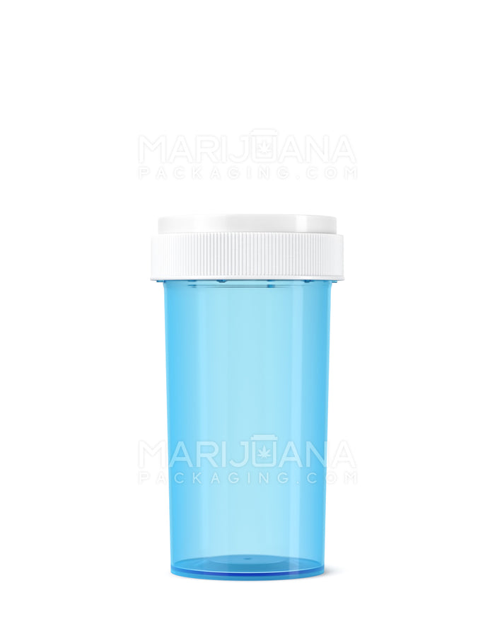 Child Resistant | Blue Reversible Cap Vials | 40dr - 10g - 150 Count Image