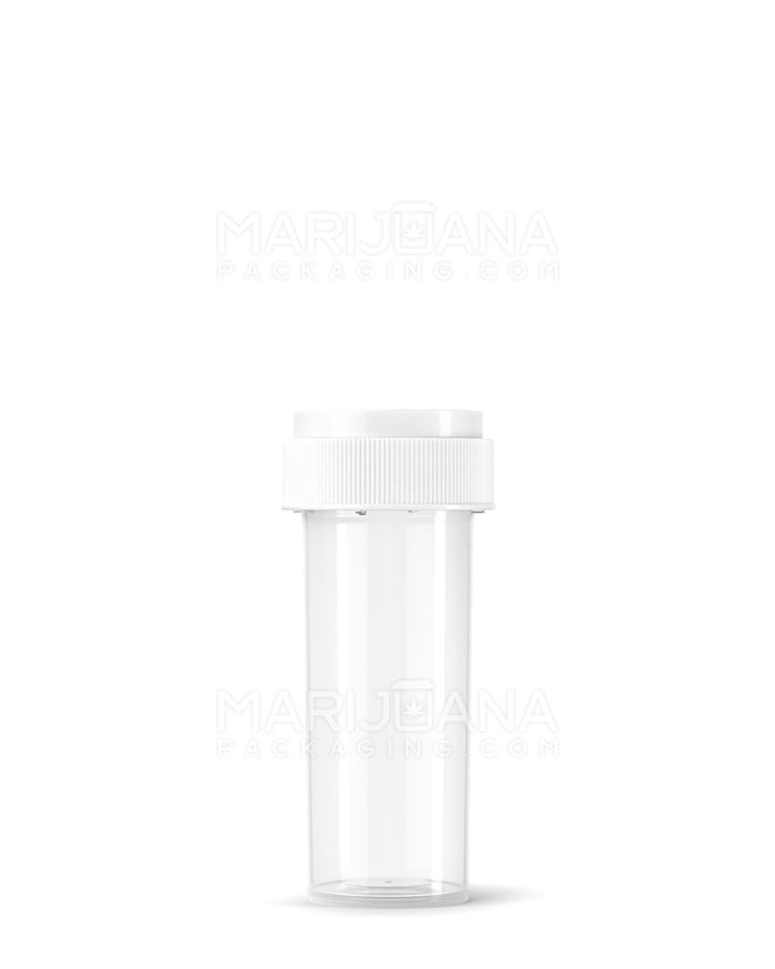 Child Resistant Clear Reversible Cap Vials | 16dr - 3g | Sample Image