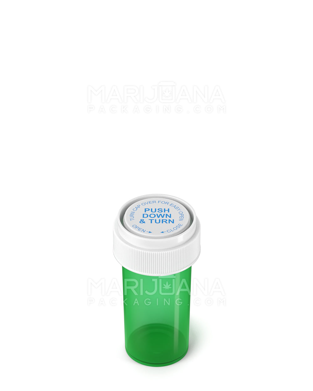 Child Resistant | Green Reversible Cap Vials | 13dr - 2g - 275 Count - 4