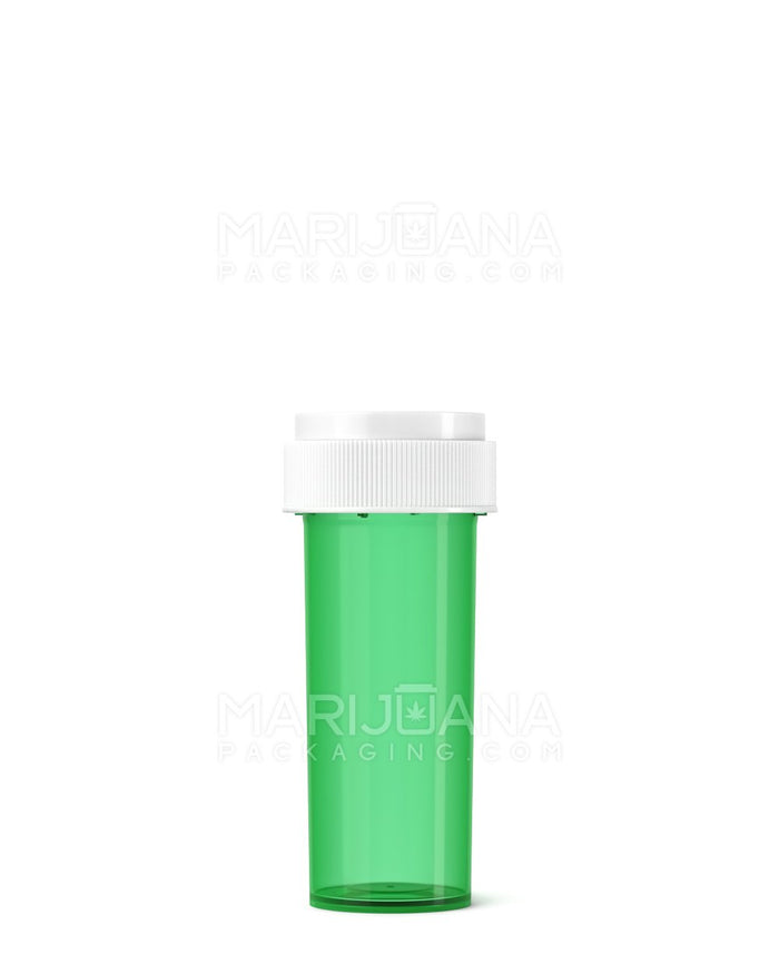 Child Resistant Green Reversible Cap Vials | 16dr - 3g | Sample Image