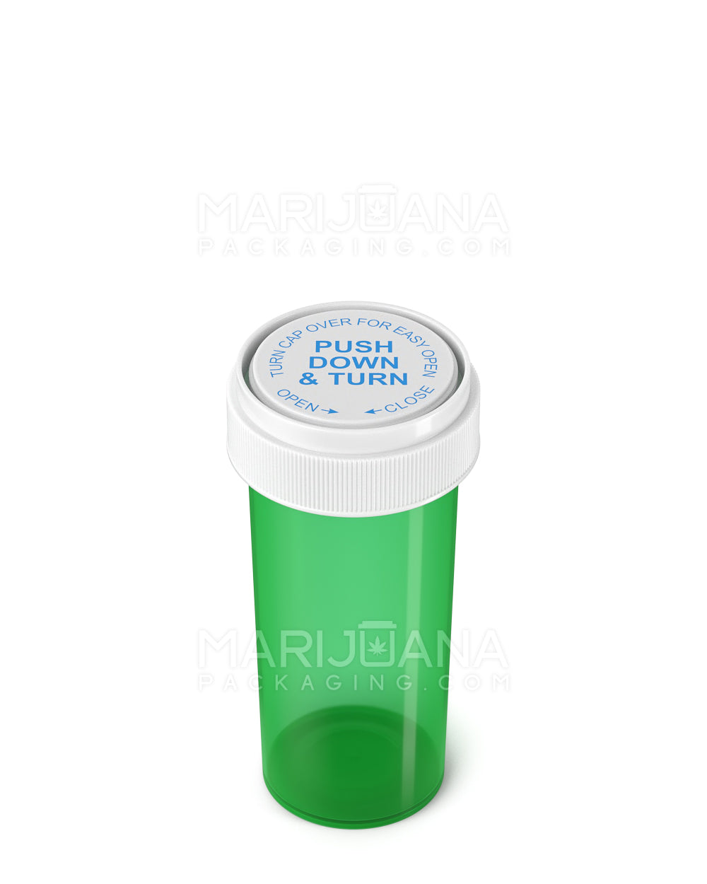 Child Resistant | Green Reversible Cap Vials | 30dr - 7g - 190 Count - 4