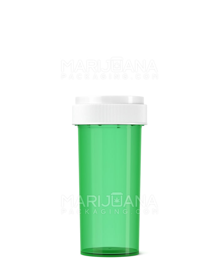 Child Resistant | Green Reversible Cap Vials | 30dr - 7g - 190 Count Image