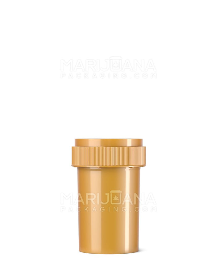 Child Resistant Opaque Gold Reversible Cap Vials | 20dr - 3.5g | Sample Image