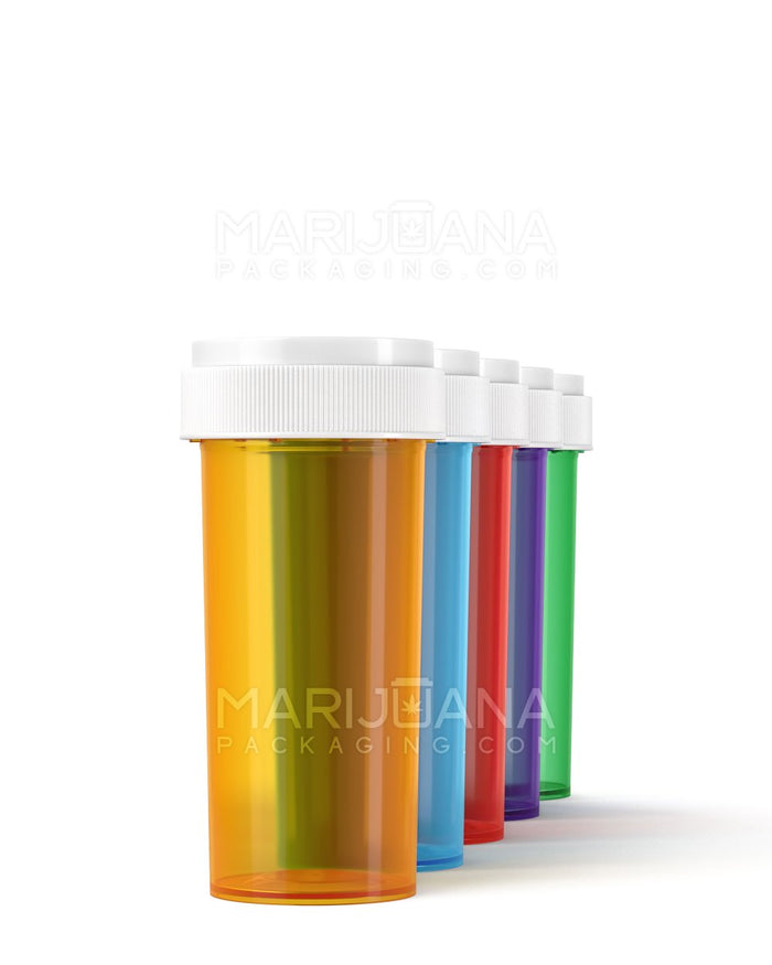 Child Resistant Assorted Colors Reversible Cap Vials | 30dr - 7g | Sample Image