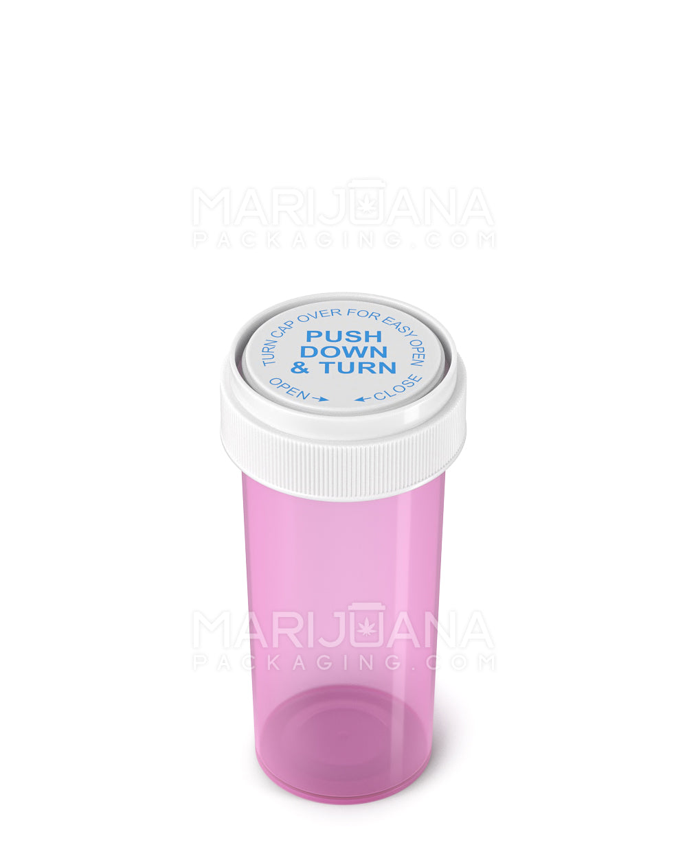 Child Resistant | Pink Reversible Cap Vials | 30dr - 7g - 190 Count - 4