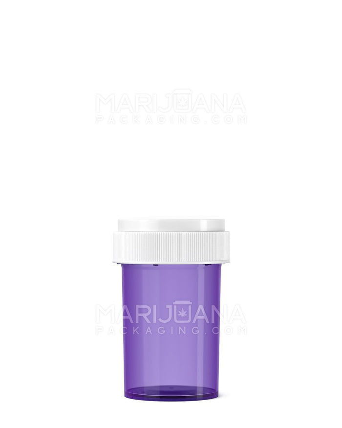 Child Resistant Purple Reversible Cap Vials | 20dr - 3.5g | Sample Image