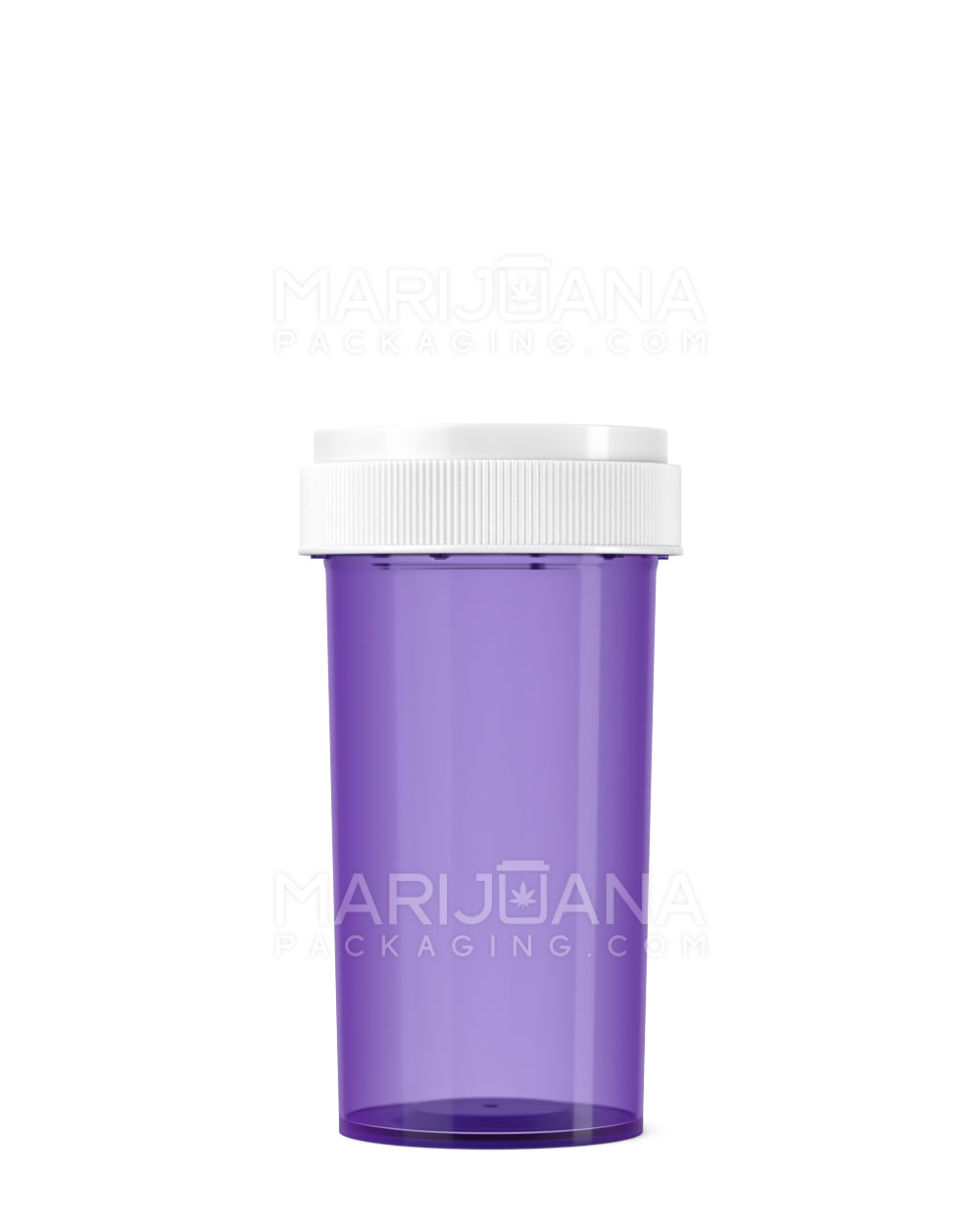 Child Resistant | Purple Reversible Cap Vials | 40dr - 10g - 150 Count - 1