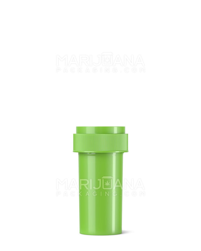 Child Resistant Opaque Green Reversible Cap Vials | 13dr - 2g | Sample Image