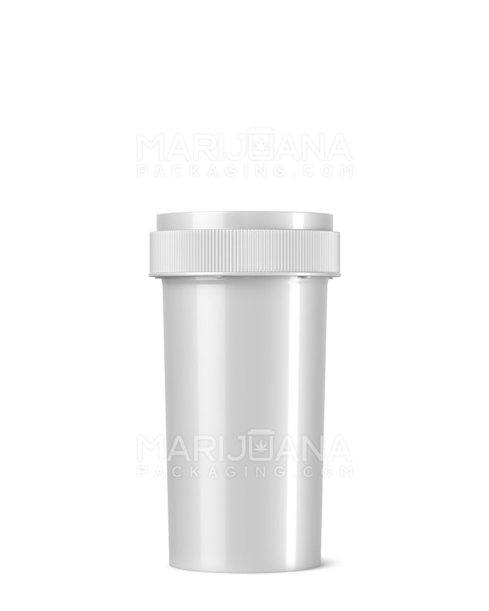 Child Resistant | Opaque Silver Reversible Cap Vials | 40dr - 10g - 150 Count Image