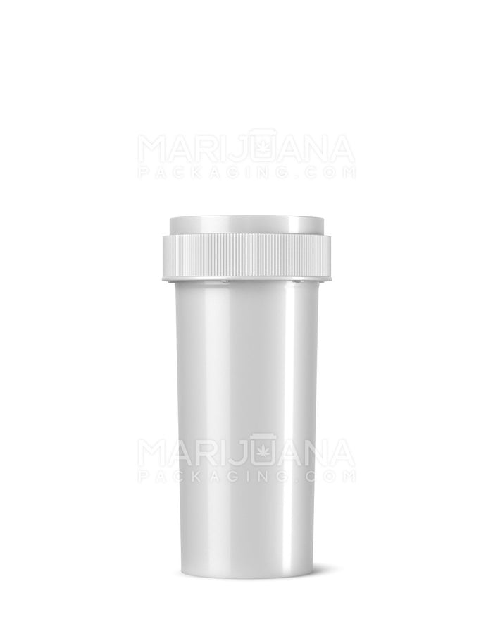 Child Resistant Opaque Silver Blank Reversible Cap Vials | 30dr - 7g | Sample Image