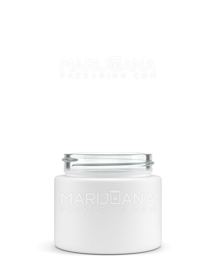 Straight Sided Matte White Glass Jars | 50mm - 2oz | Sample Image