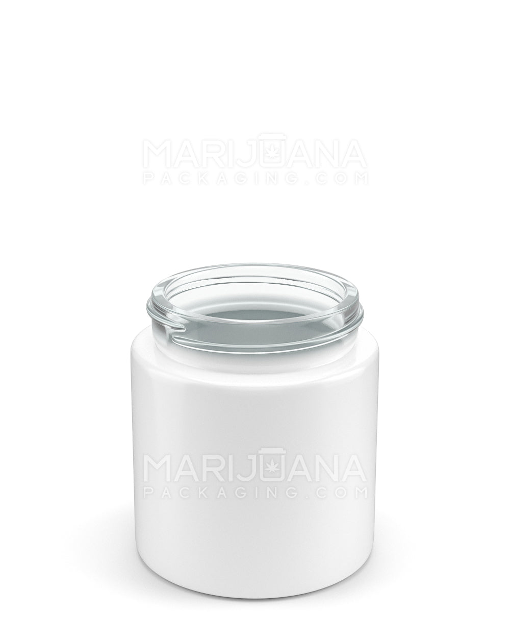 Straight Sided Glossy White Glass Jars | 50mm - 3oz | Sample - 2