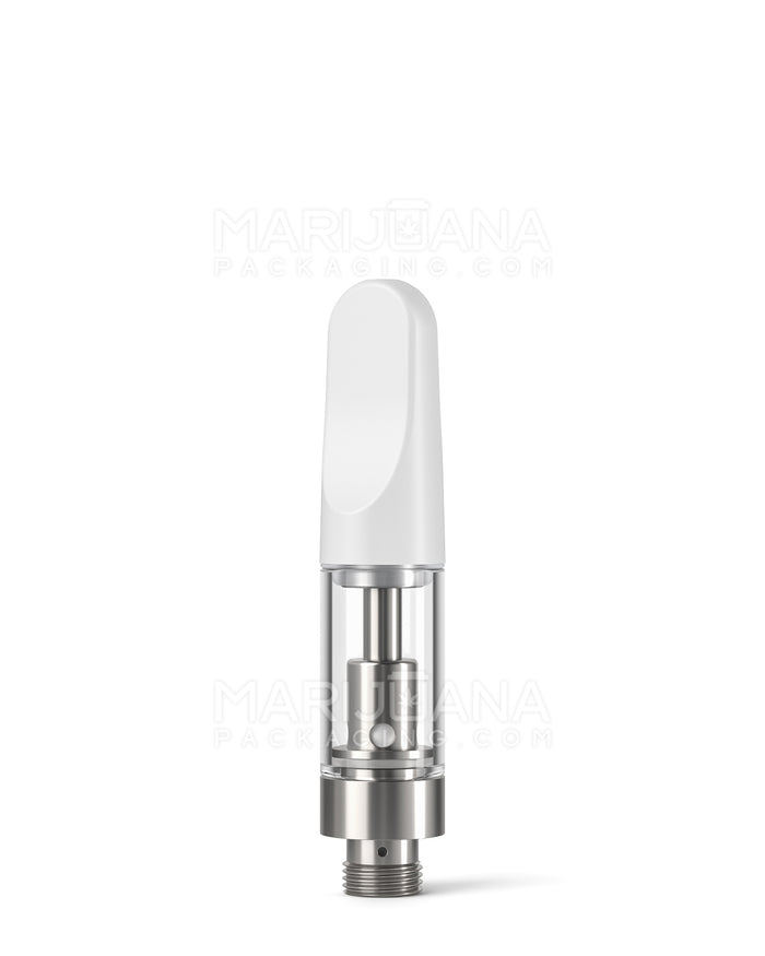 CCELL | TH2 Glass Vape Cartridge with White Plastic Mouthpiece | 0.5mL - Screw On - 100 Count Image